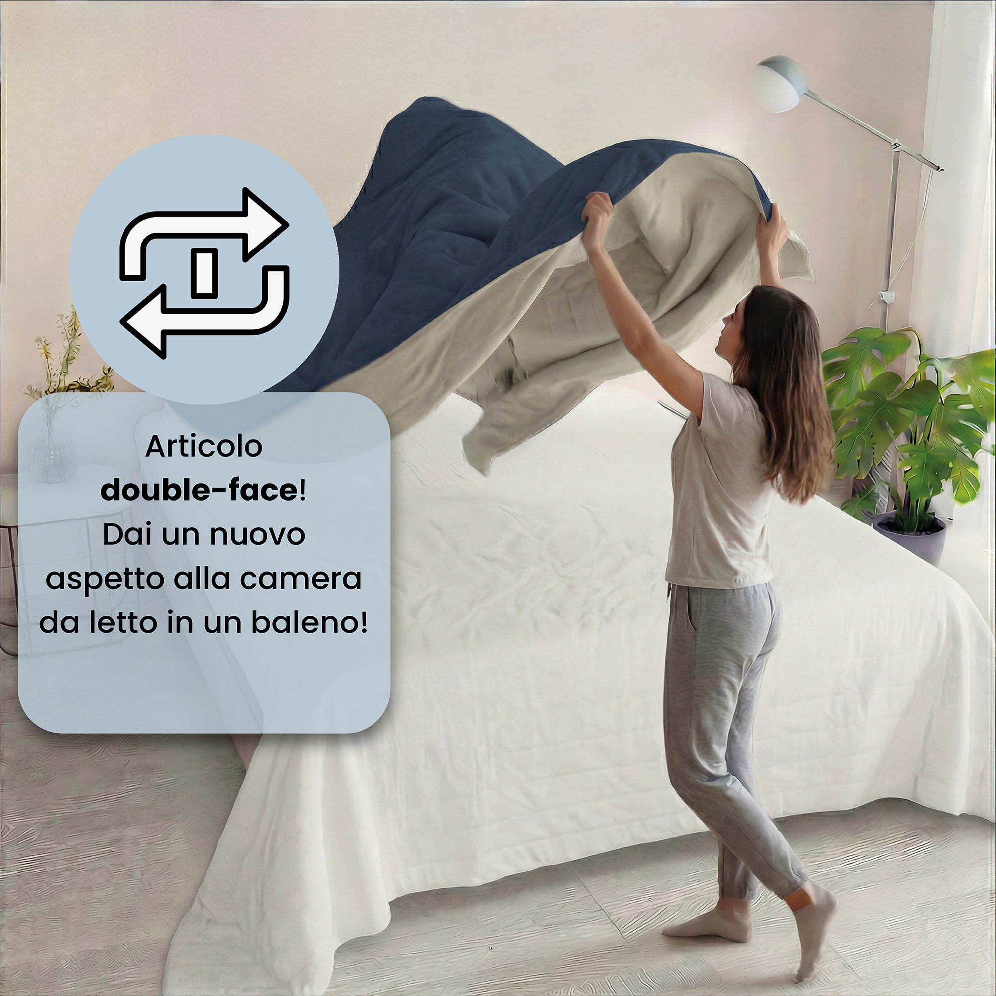 TRAPUNTINO WATER WASHED - 100% Microfibra