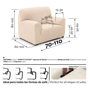 Funda Súper Elástica para SOFÁ modelo CHARLY