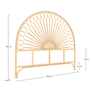 Tête de lit en rotin naturel 160 cm - Alan