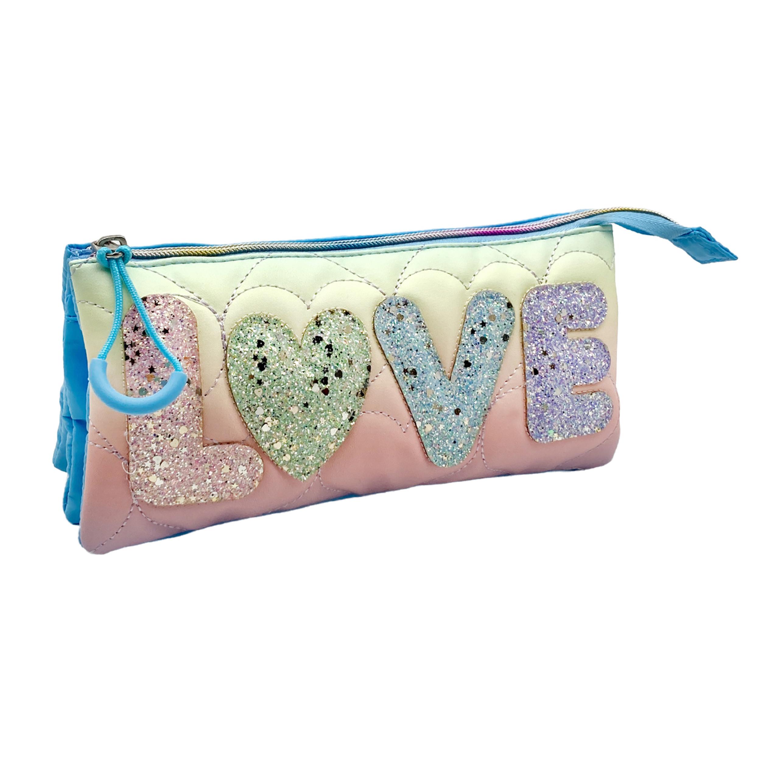 Estuche Triple Blin-Blin Love. Interior totalmente forrado y personalizado.