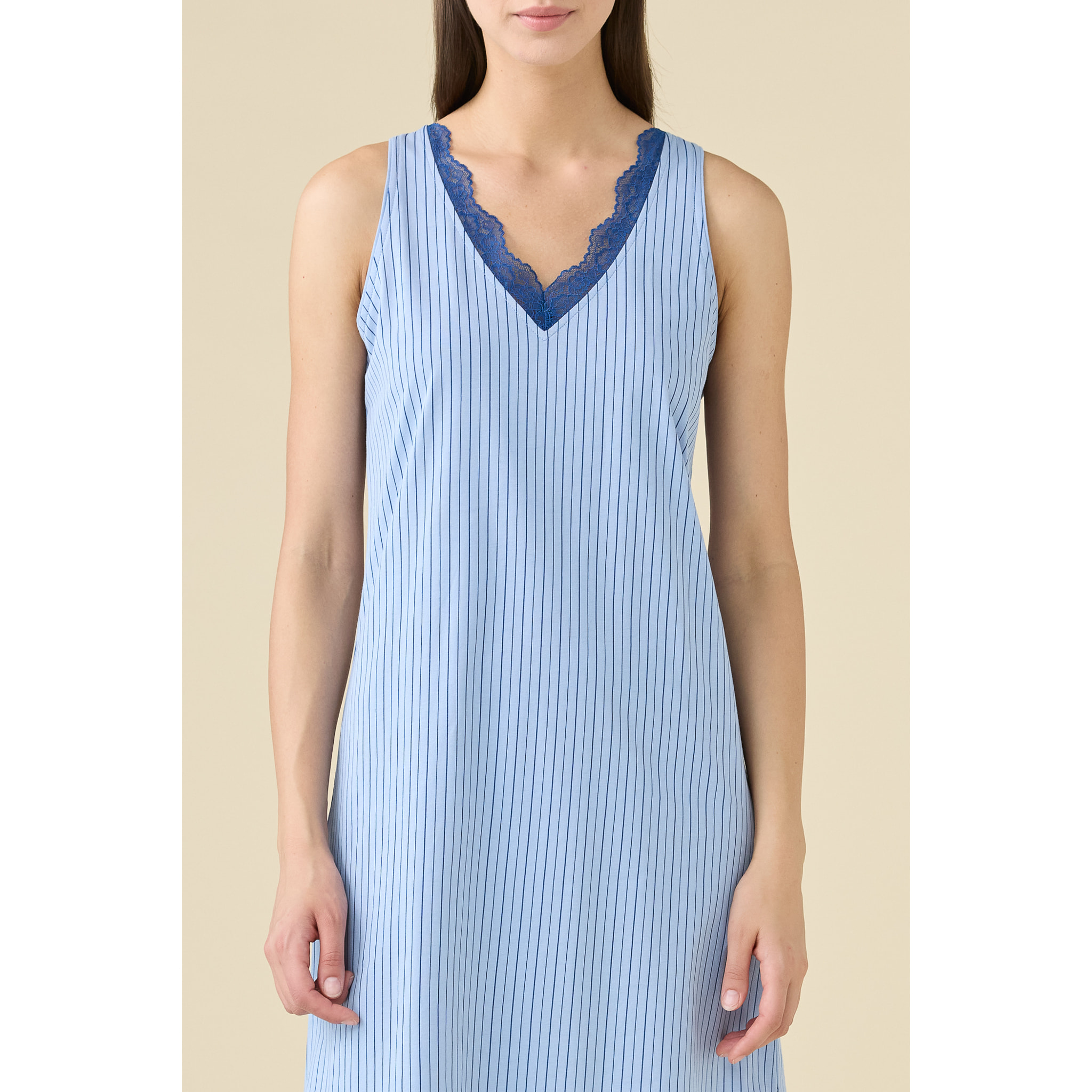 Camicia da notte donna estiva in cotone articolo dot flower. Noidinotte