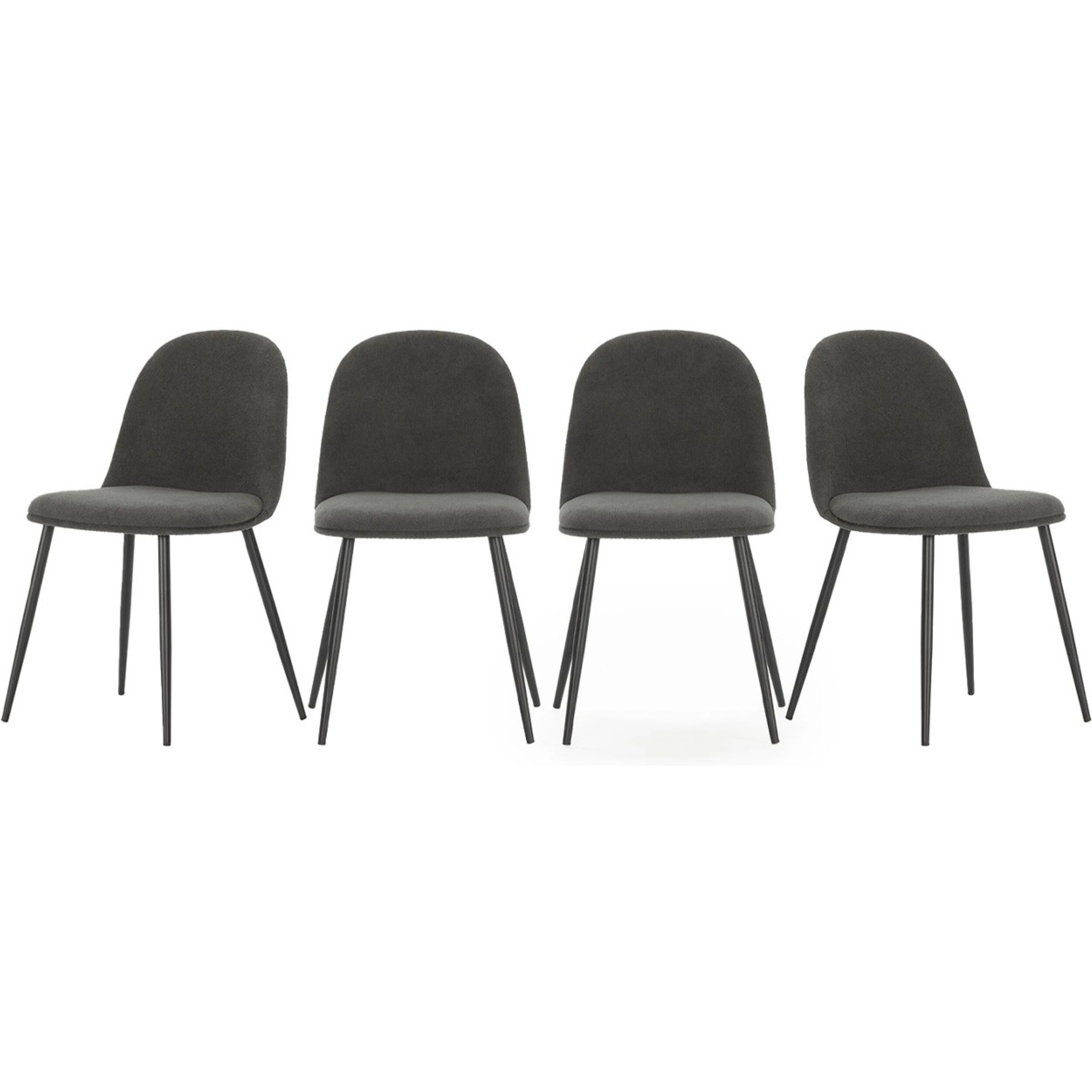Lot de 4 chaises en tissu - HAVEN