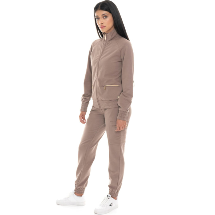 Tuta invernale donna collo in piedi e zip, pantalone cargo Leone 1947 Chic Tones