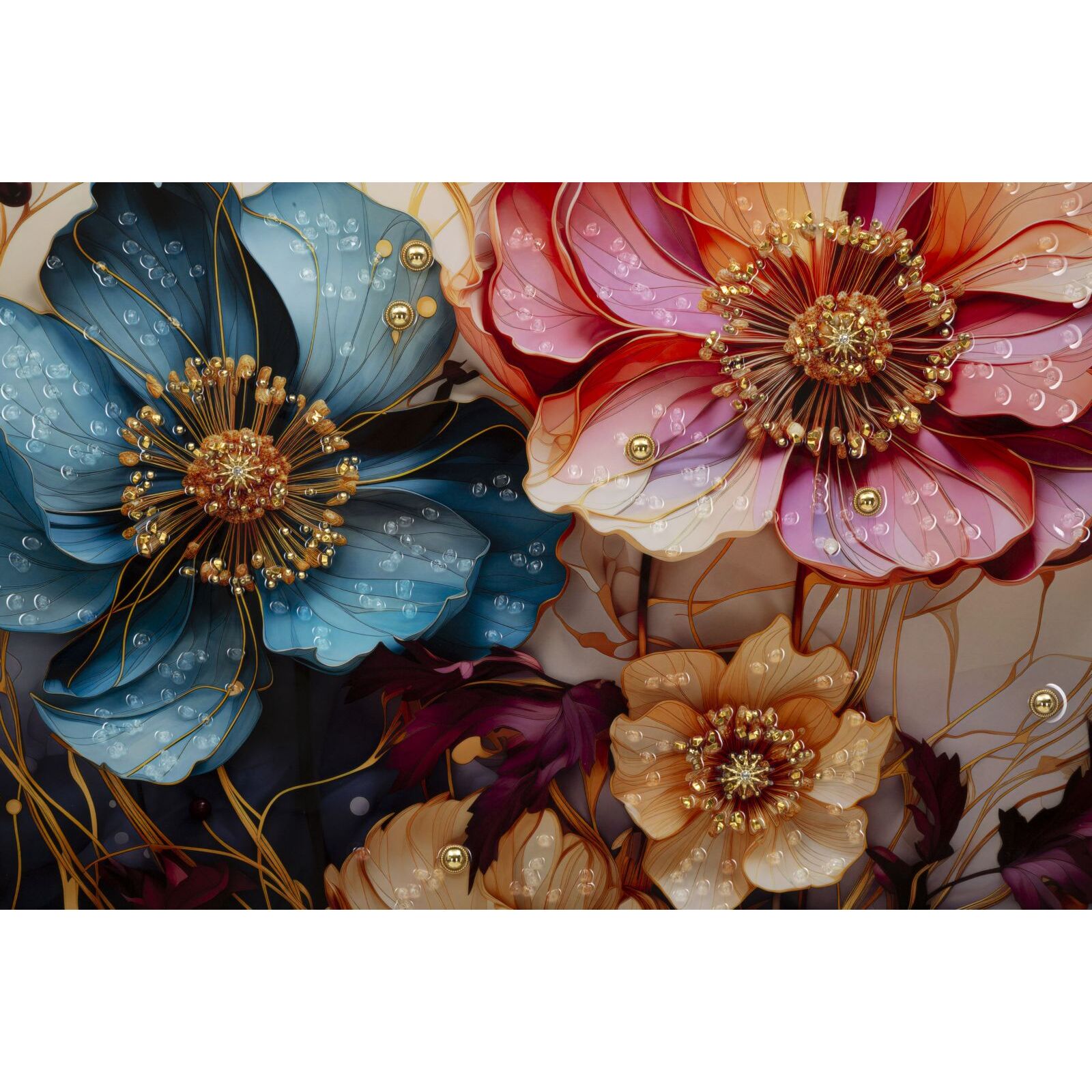 DIPINTO SU TELA LACCATO NARCY -A- C/CORNICE CM 82X4X82