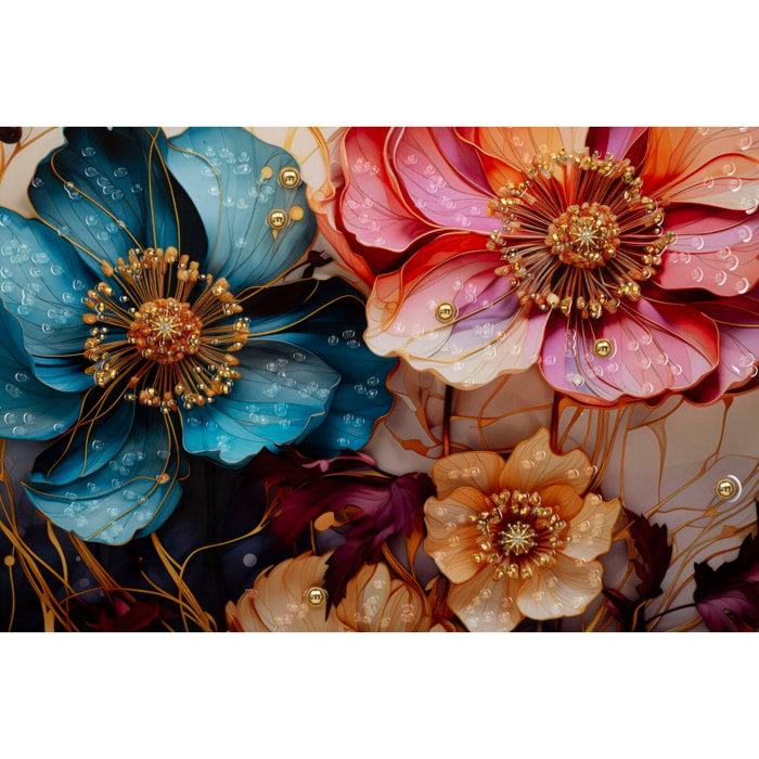 DIPINTO SU TELA LACCATO NARCY -A- C/CORNICE CM 82X4X82