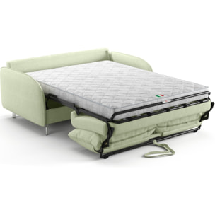 Canapé droit convertible 3 places en tissu chenille - ouverture express - NOVOLI