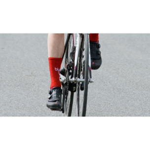 Calzini a compressione Blueball 4 in rosso con logo bianco