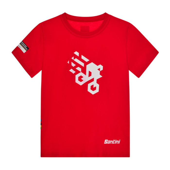 2025 Uci Mtb World Championships - T-Shirt Infantil Valais - Rojo - Unisex