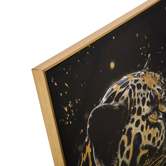 Toile imprimée encadrée Lupita noir 58x78cm