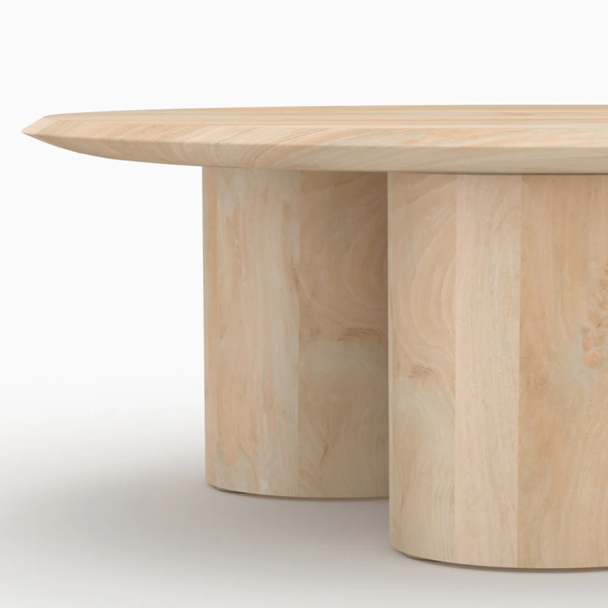 Table basse ronde en bois de manguier D90 cm - Sacha