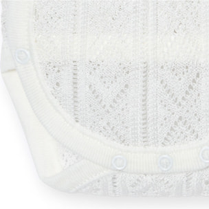 Body cruzado bebé manga corta perlé