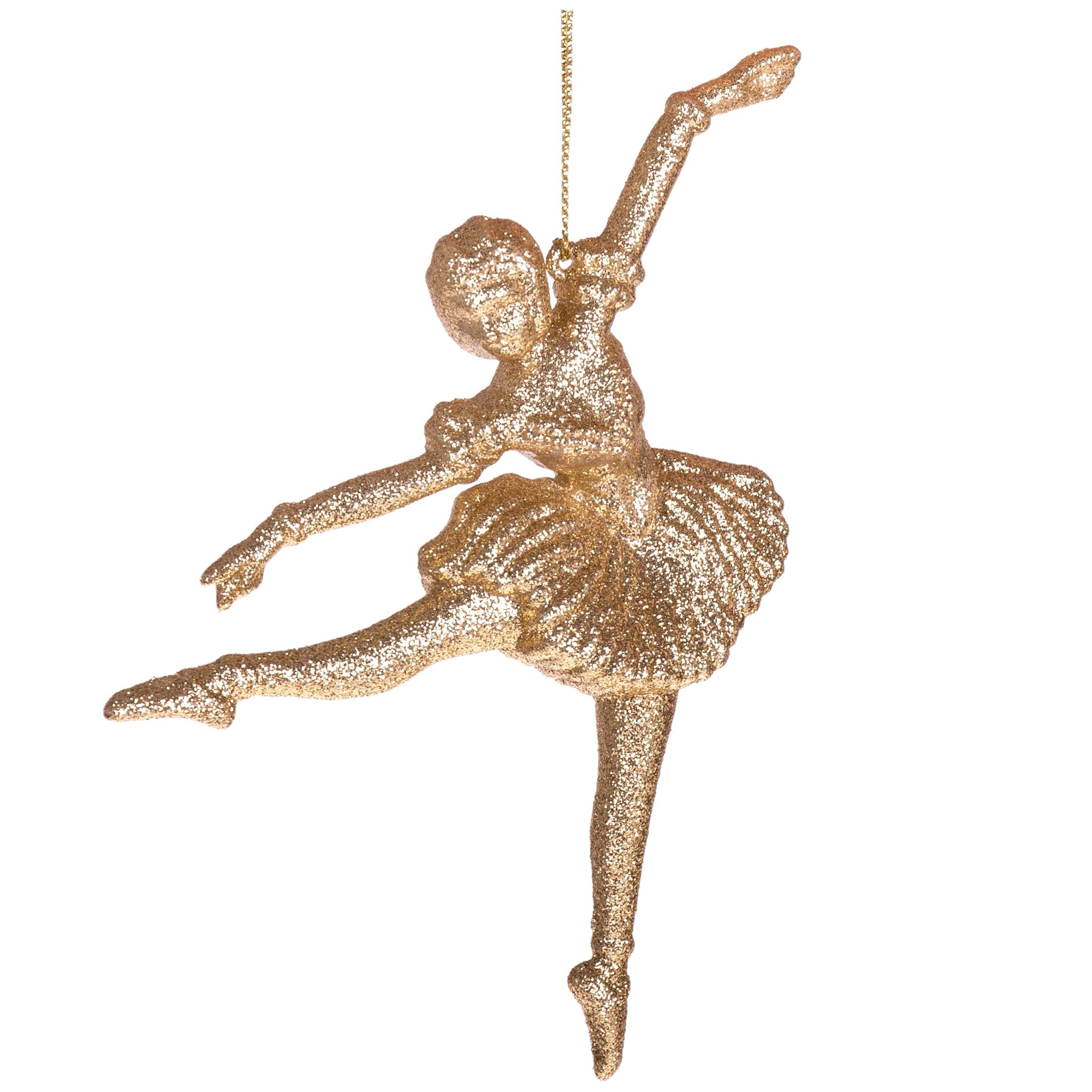 Ballerina con Glitter - Pezzi 12 - Colore Dorato - 10x15Hx3cm - Bianchi Dino