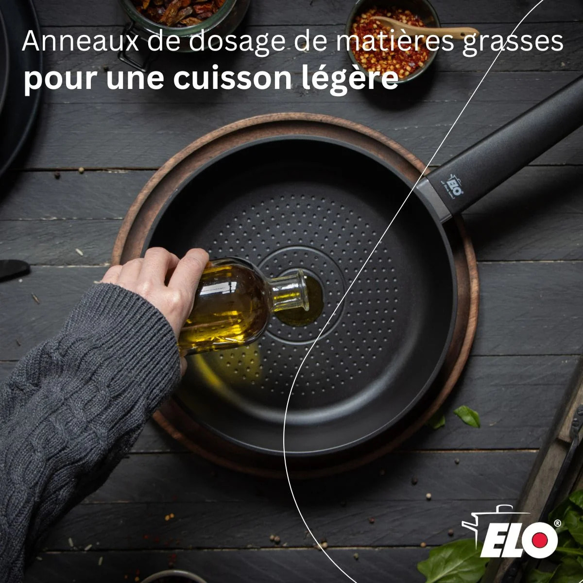Sauteuse 32 antiadhésive sans PFAS Elo Smart Wave