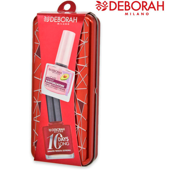 DEBORAH - Kit Regalo Smalto 10 Days Long + Rafforzatore - Donna - 10 GR - Multicolore