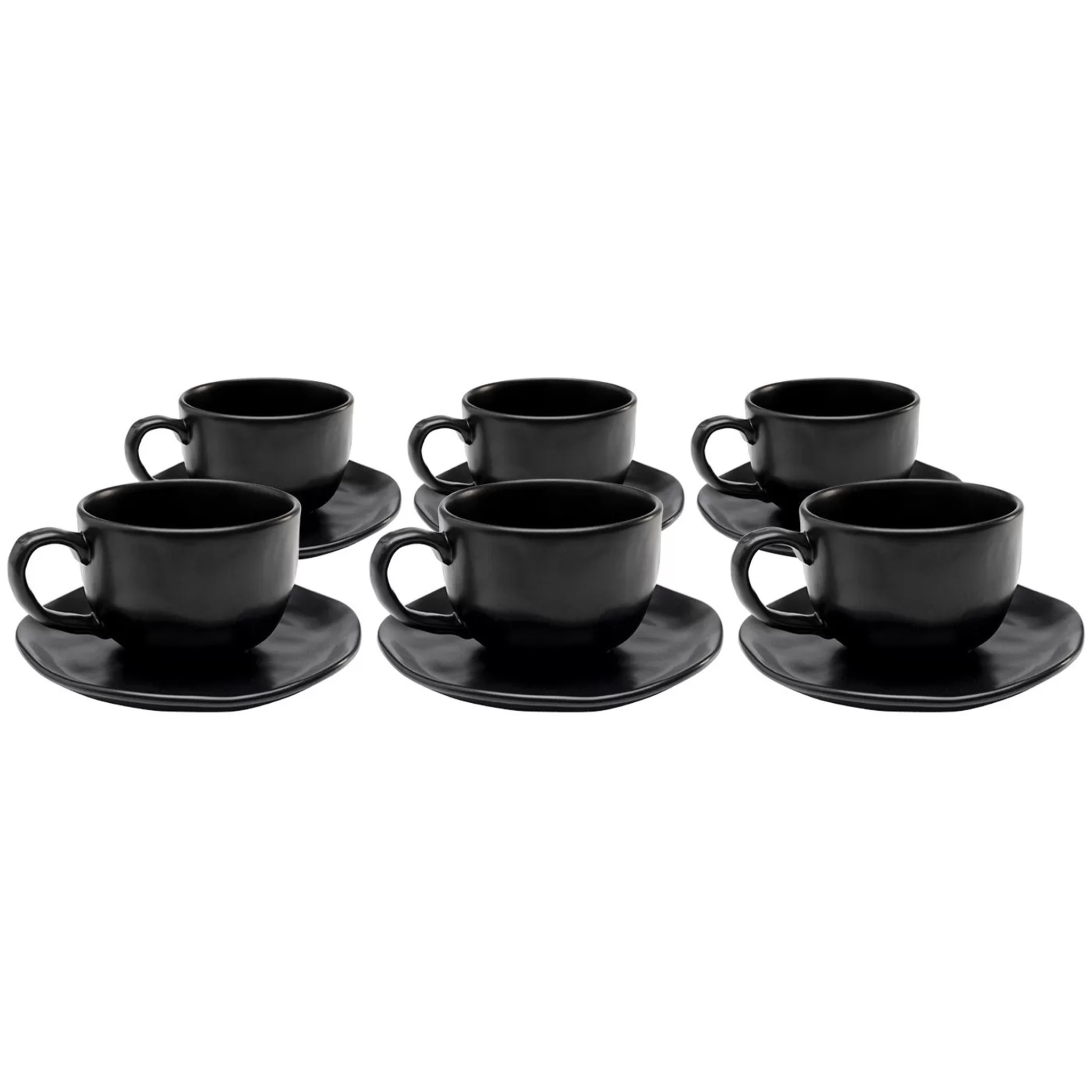 Tasses à café Organic noires set de 6 Kare Design