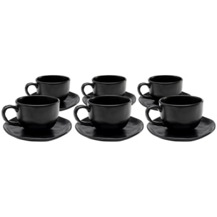 Tasses à café Organic noires set de 6 Kare Design