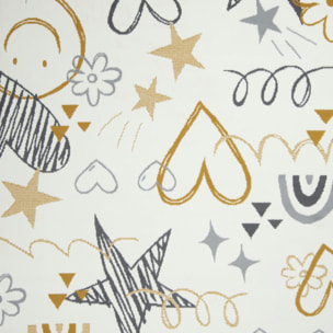 Tapis enfant KIDA, motifs ludiques étoiles et cœurs