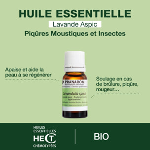Pranarom - Huile Essentielle de Lavande aspic - Bio - 10 ml