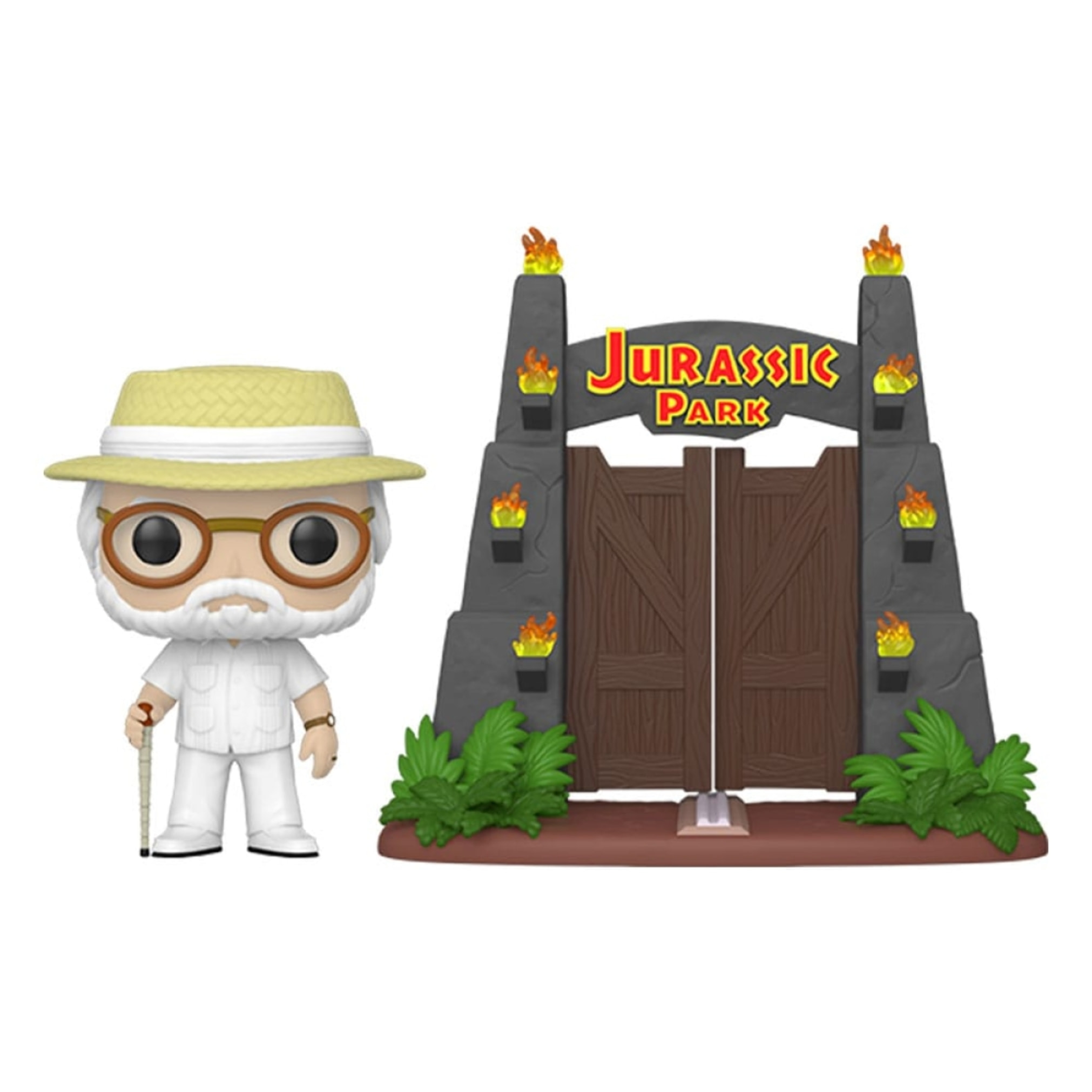 Jurassic Park Pop! Town Vinile Figura John Hammond Con Gates 9 Cm Funko