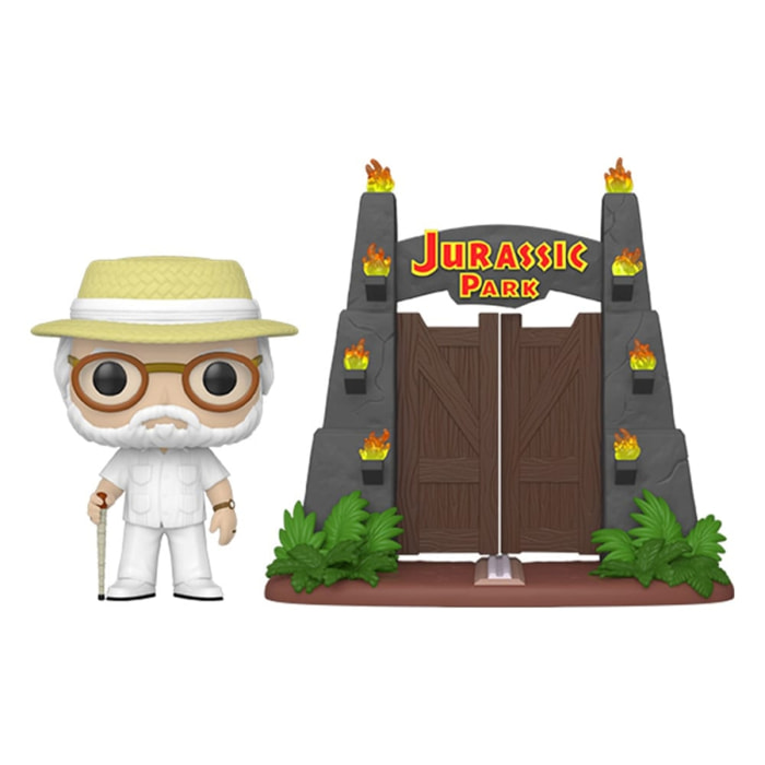 Jurassic Park Pop! Town Vinile Figura John Hammond Con Gates 9 Cm Funko