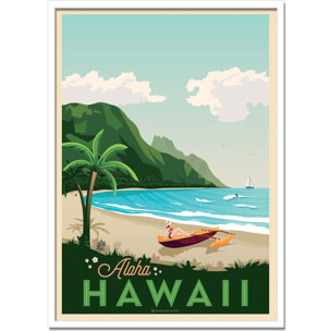 Affiche - Hawaii - Olahoop Travel Posters