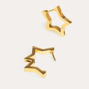 Orecchino Superstar in Acciaio Placcato Oro