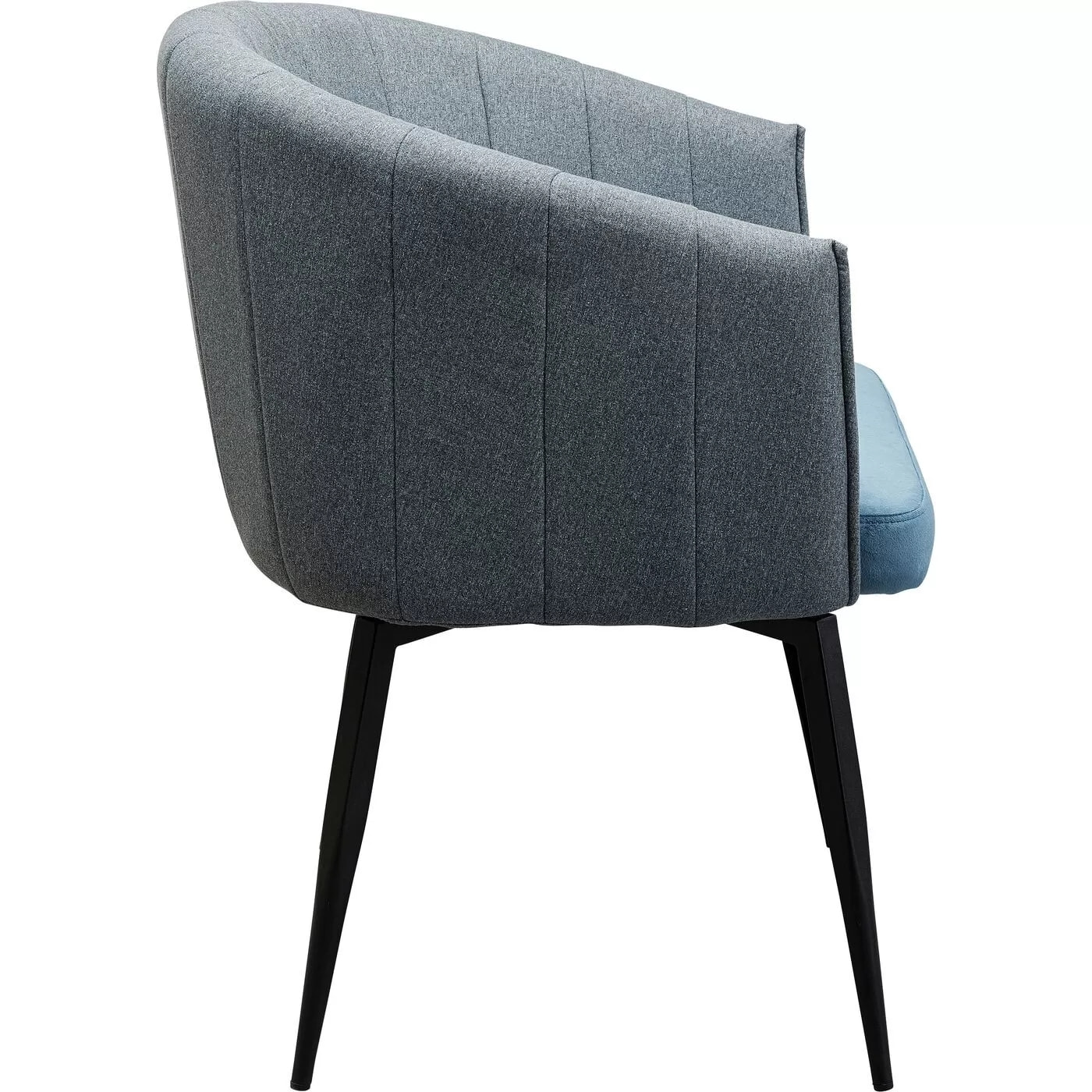 Chaise avec accoudoirs pivotante Merida bleue Kare Design