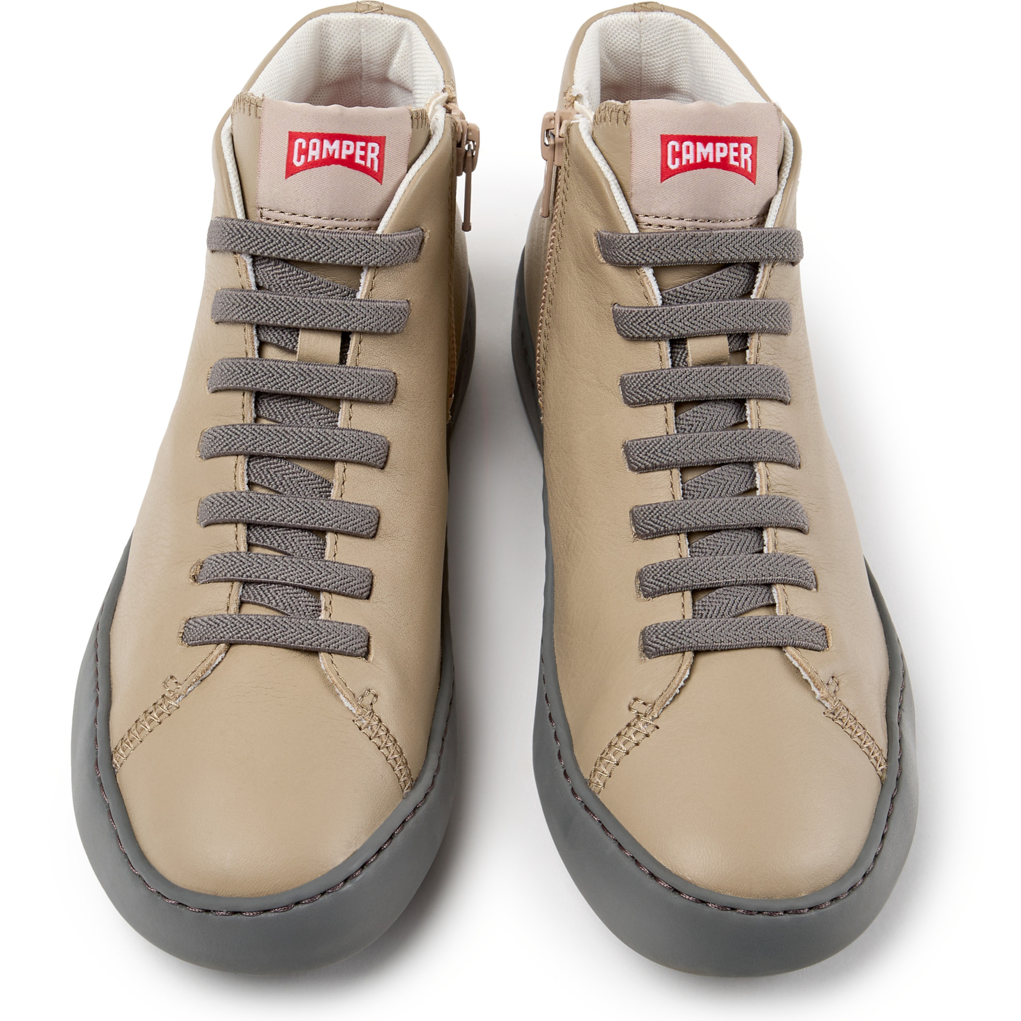 Zapatillas - CAMPER Peu Touring - Beige - Piel lisa