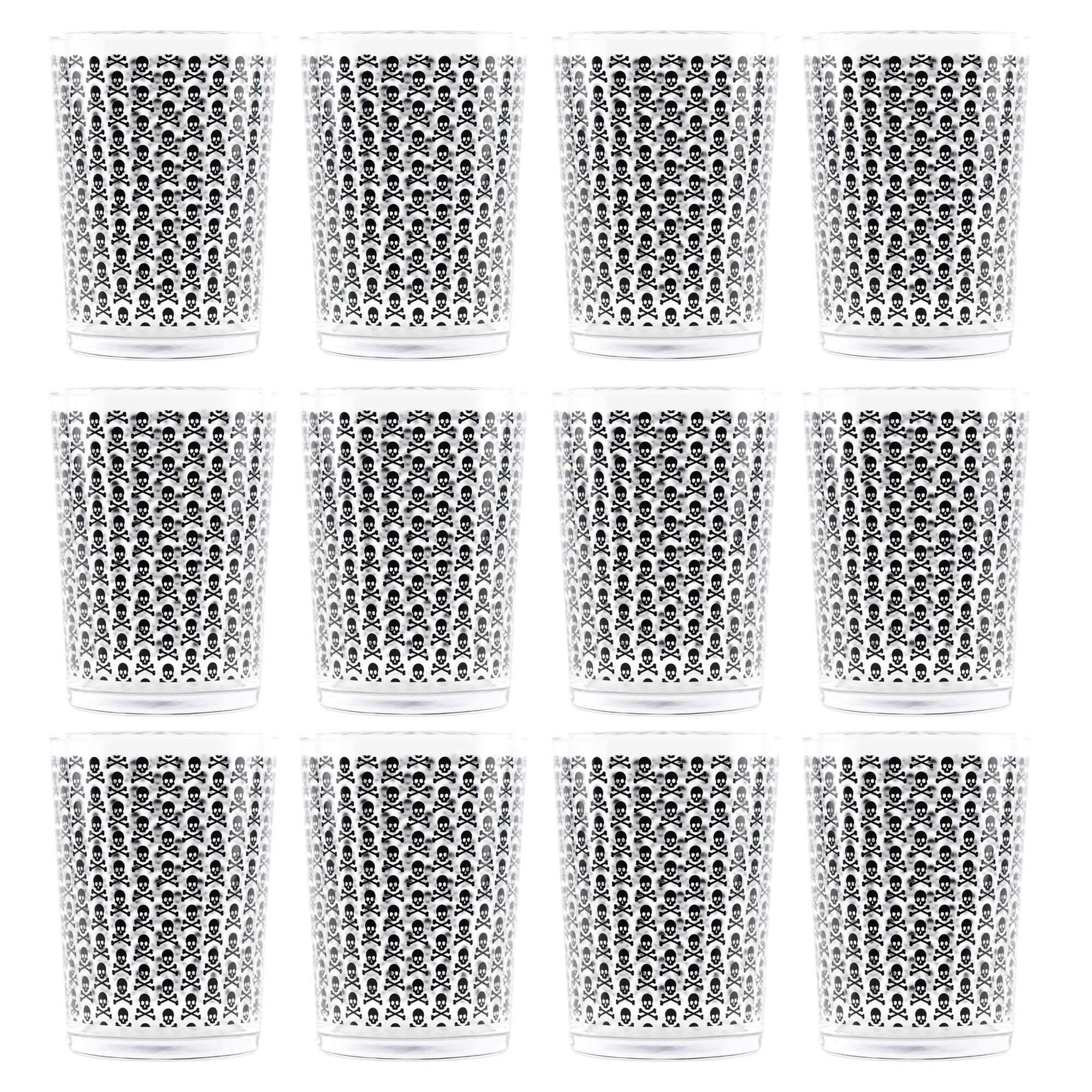 Set de 12 vasos de sidra 35cl con calaveras scalpers home