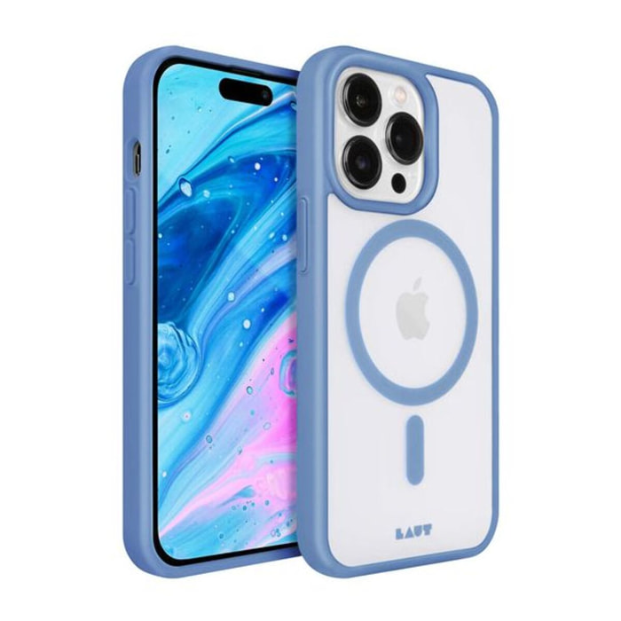 Coque LAUT iPhone 14Plus MagSafe transparent/bleu