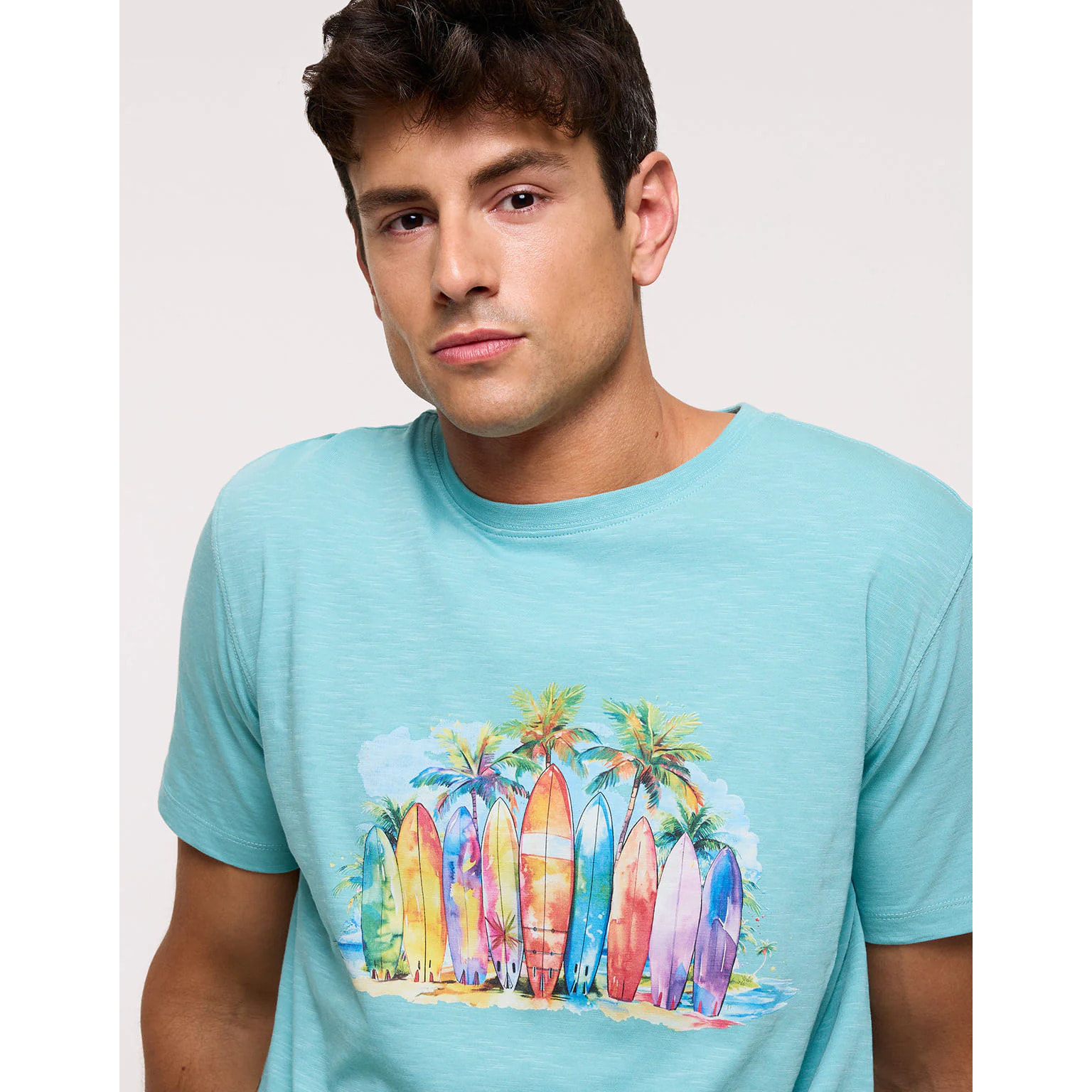 Camiseta Manga Corta Turquesa - Acko