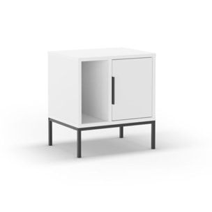 Mesita de noche Brik Blanco Negro