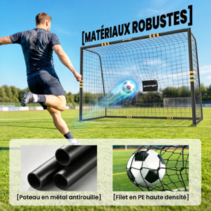 But de football - cage de foot - but futsal dim. 3L x 2H m - châssis métal moussé