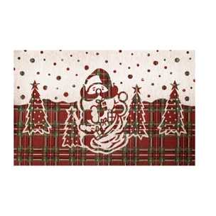 Tappeto Ingresso Arredo Natalizio Minimal Santa Claus