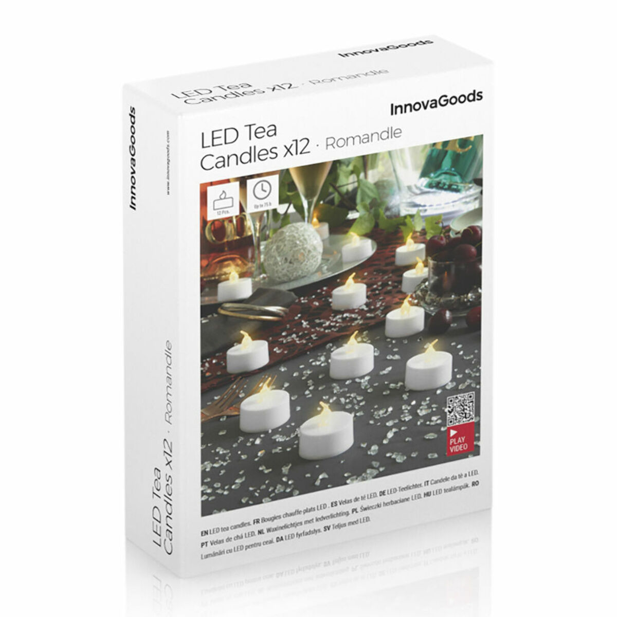 Set di Candele LED da Tè Romandle InnovaGoods 12 Unità