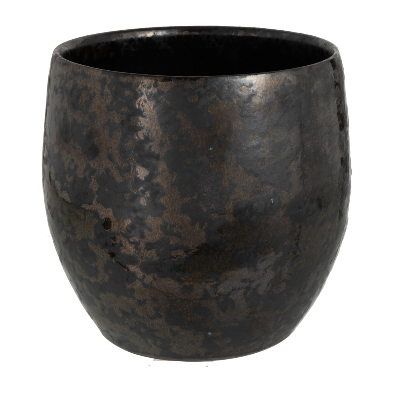 J-Line cachepot Antique Smokey - céramique - noir - large