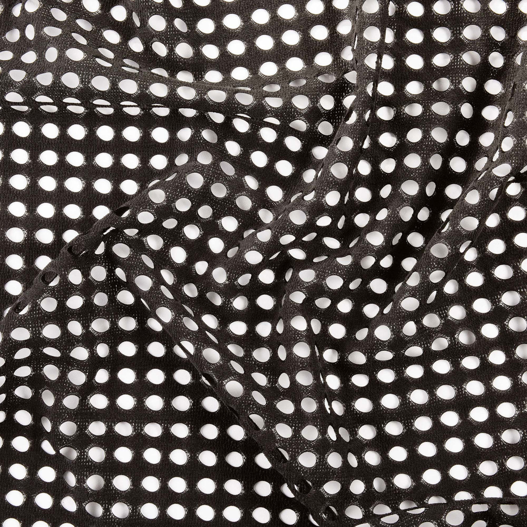 Voilage maille ajourée à oeillets - Noir