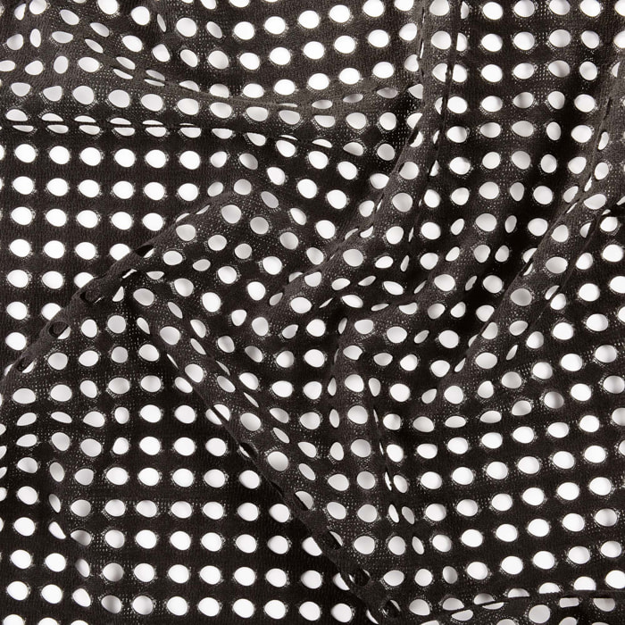 Voilage maille ajourée à oeillets - Noir