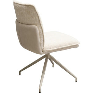 Chaise pivotante Hilla crème Kare Design