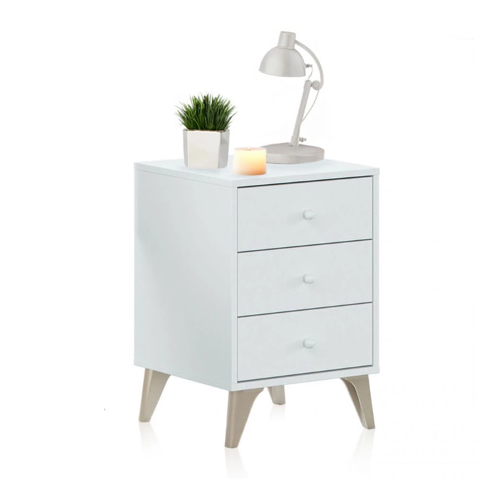 Mesita de noche Iconic Blanco Artik (Blanco Mate)