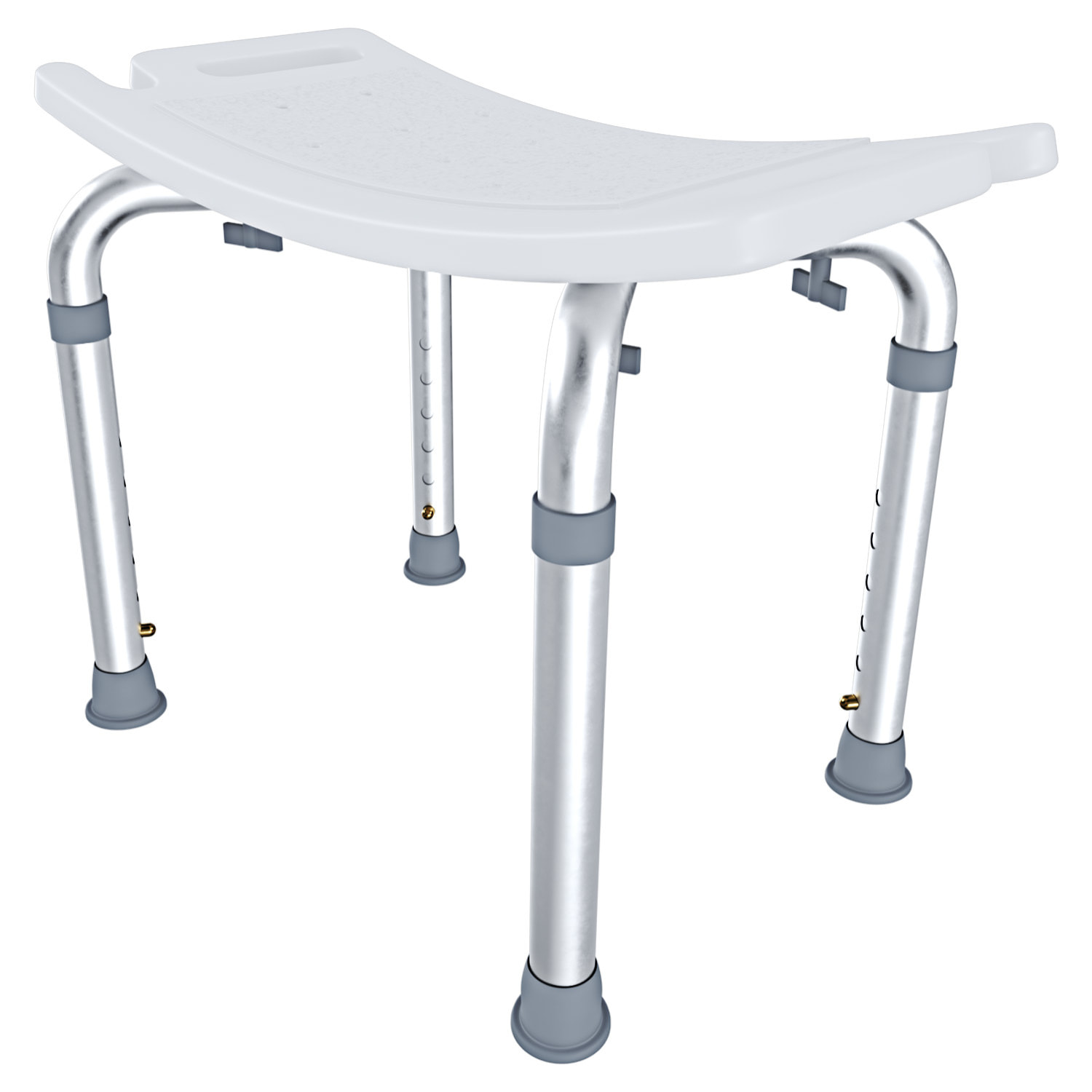 Sgabello Doccia Sedile Vasca Da Bagno Altezza Regolabile In 6 Posizioni Piedini Antiscivolo Portata Max 120 Kg 50 x 30 Cm Bianco