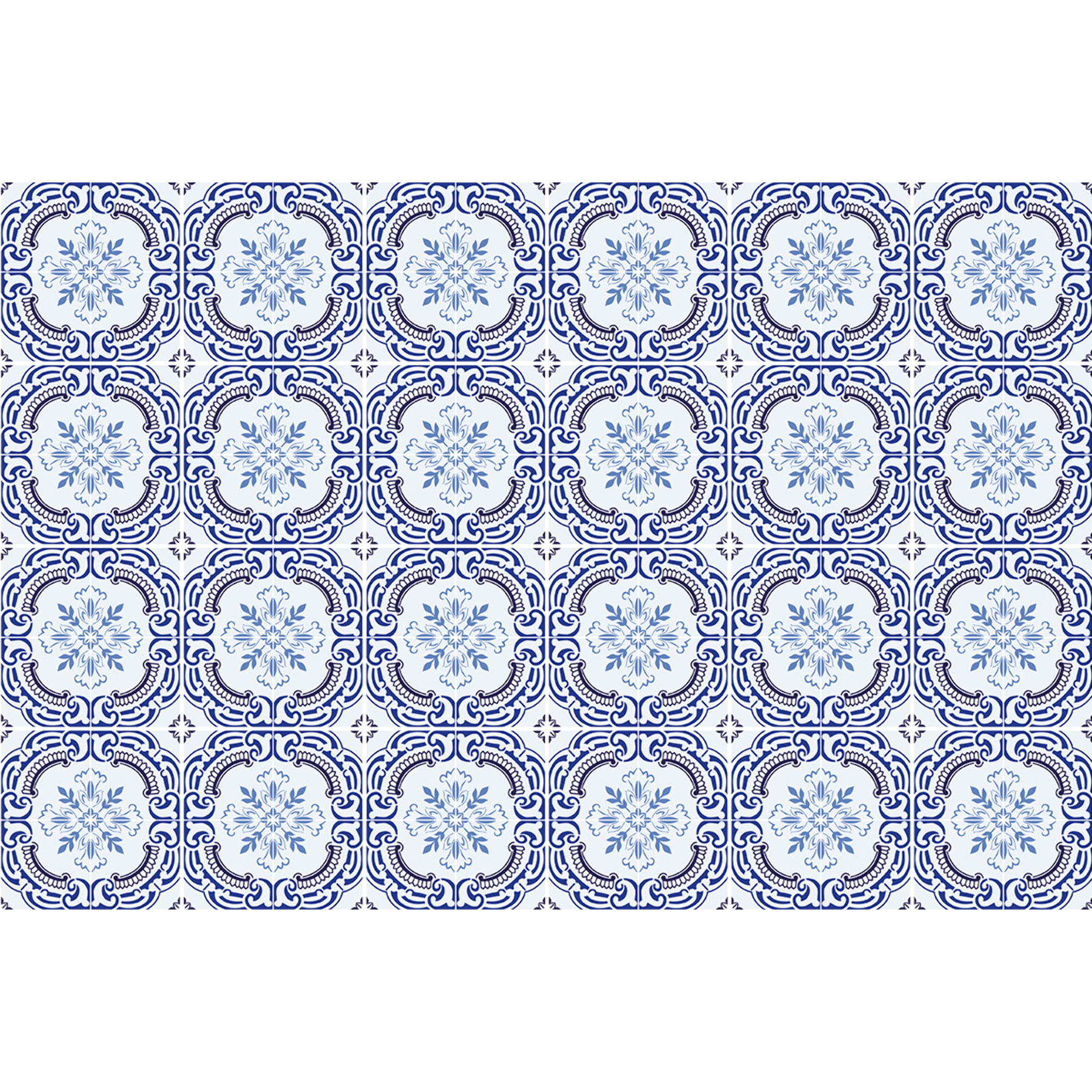 Stickers muraux - Sticker Mural Carrelage adhésif Cuisine Salle de Bain - 24 STICKERS CARRELAGES AZULEJOS SAMARA