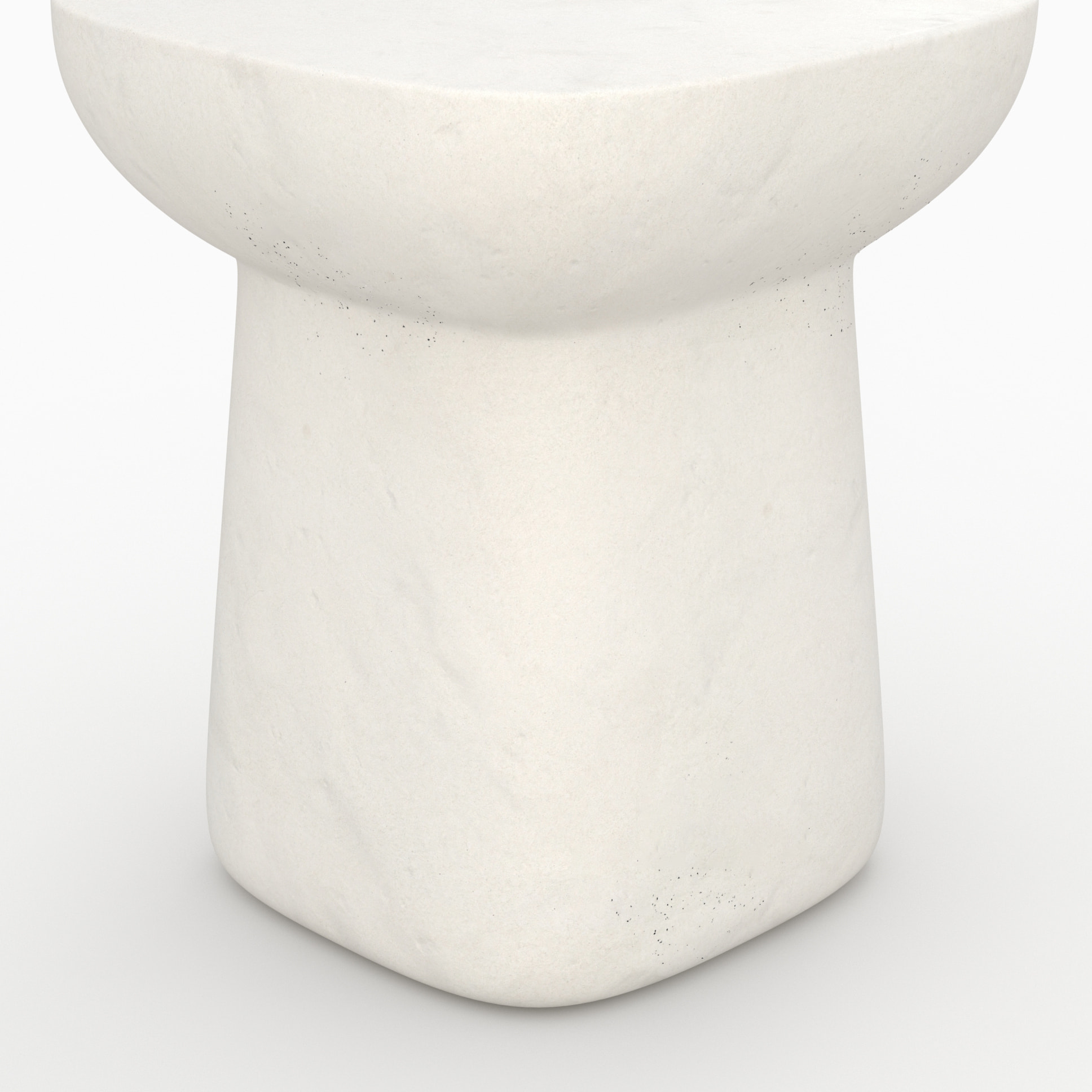 Table d'appoint carrée en béton blanc - Samui