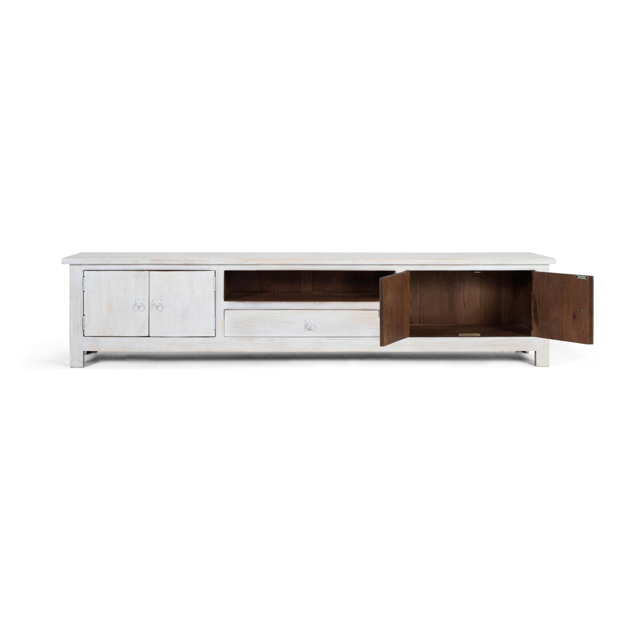 Mueble TV de Madera de Mango 230 Cm Estilo Mediterráneo Moderno