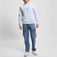 Sweat - broderie - logo - bleu clair