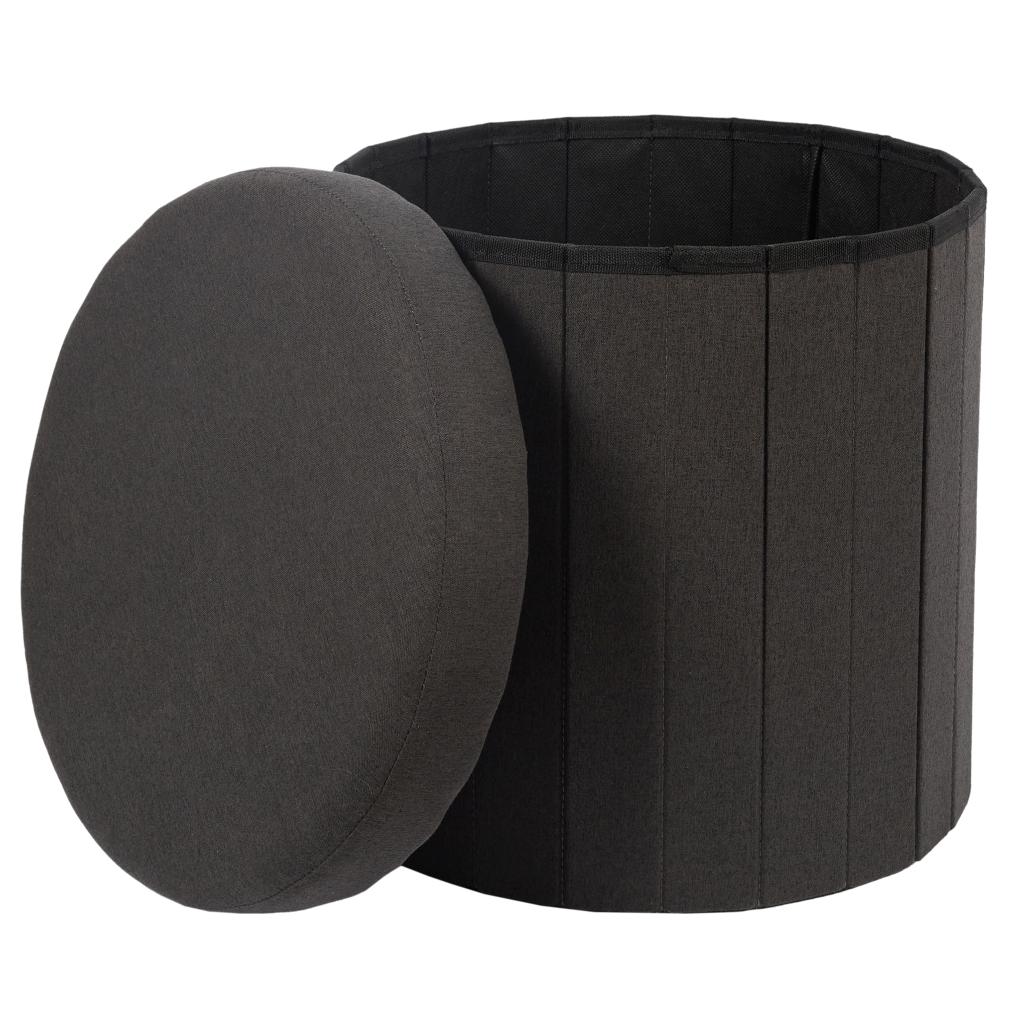 COFFRE POUF PLIABLE NOIR PILLS