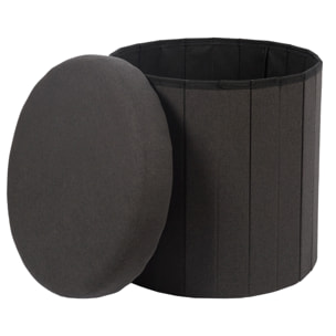 COFFRE POUF PLIABLE NOIR PILLS