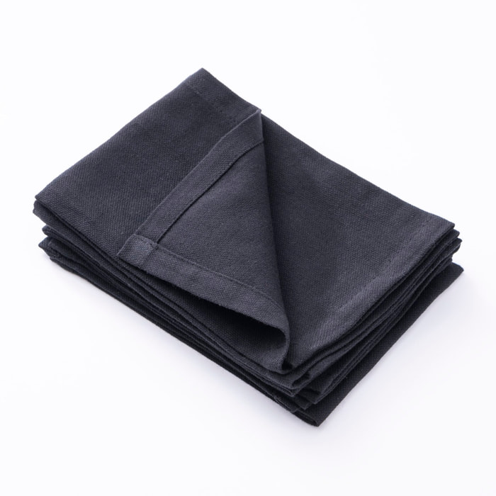 Set 4pzs servilleta 40x40cm 100% algodon 190gsm negros benetton