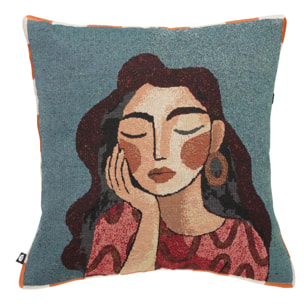 Coussin Homy carré 40x40cm bleu