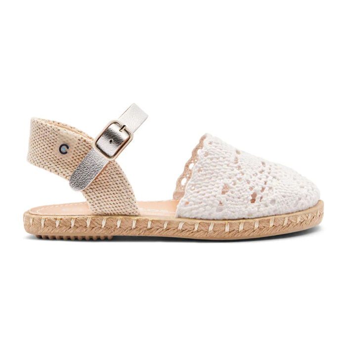 Conguitos - Sandali estivi in juta con zeppa per bambina comodi